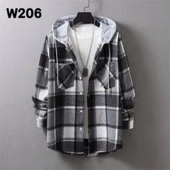 メンズ パーカー チェック柄 フード付き アウター 上着 トップス カーデ おしゃれ ポケット付き 長袖 重ね着風 カジュアルnuol788