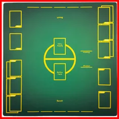 OTOlife プレイマット 全面縫製仕様 ラバープレイマット 滑り止め 収納袋付き カードゲーム 60×60cm(緑)