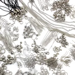 アクセサリーパーツセット ハンドメイド 金具 セット (シルバー)