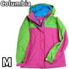 【色鮮やか✨スタイリッシュ】　コロンビア  オムニテック　マウンテンパーカー 高性能 ウェア 登山 キャンプ　緑　ピンク　M