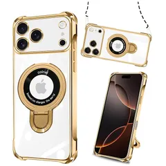 【新品】 weiaoluo iPhone 17 pro max ケース リング付き アイフォン17 Pro Max 携帯ケース MagSafe対応 クリア いphone 17 promax カバー 車載ホルダー ワイアレス充電 耐衝撃 磁力強 全面保護 指 0