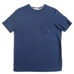 極美品 エルメス HERMES Tシャツ 2022SS カヴァルカード コットン 半袖 クルーネック メンズ トップス L ブルーグリーン