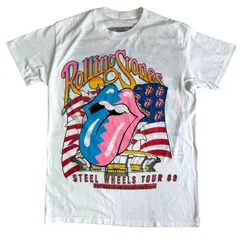 80s The Rolling Stones Steel Wheels North American Tour 1989 Tシャツ Lサイズ ローリングストーンズ リップアンドタン ロックTシャツ バンドTシャツ Vintage ヴィンテージ ビンテージ ベロ