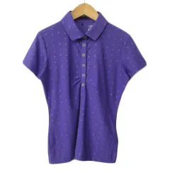 ナイキゴルフ NIKE GOLF TOUR PERFORMANCE DRI-FIT ポロシャツ ドット 半袖 S 国内正規 紫 パープル