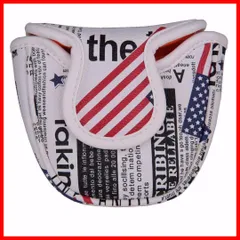 パターカバー ヘッドカバー オデッセイ 2ボールに対応 マレット用 アメリカフラグ