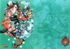 【中古】デスクマット 集合(背景グリーン) ビジュアルマット 「一番くじ ジョジョの奇妙な冒険Part3 スターダストクルセイダース～やれやれだぜ～」 H賞