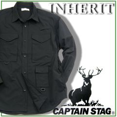 【新品】 CAPTAIN STAG × INHERIT / キャプテンスタッグ × インヘリット　フィッシングシャツ 全方向 ストレッチ シャツ 鹿番長 アウトドア キャンプ トレッキング ｜ オールシーズン