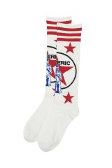 HYSTERIC GLAMOUR ヒステリックグラマー 01251QT01 HYS STAR ハイソックス WHITE 正規通販 メンズ FREE WHITE