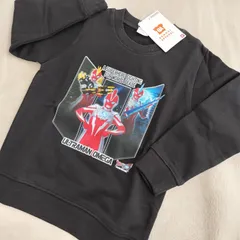 BANDAI 新品　ウルトラマンオメガ ウルトラヒーロー　裏起毛　長袖トレーナースウェットシャツ ER8909　ブラック