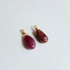 一粒ピアス・イヤリング ルビー(ドロップ)