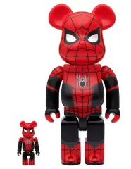 【中古】フィギュア BE＠RBRICK-ベアブリック- SPIDER-MAN UPGRADED SUIT 100%＆400% 2体セット 「スパイダーマン：ノー・ウェイ・ホーム」