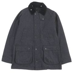 極美品□Barbour バーブァー 1402203 ウール WZIP ワックスド カバーオール ツイードジャケット グレー系 38 ブルガリア製 正規品 メンズ