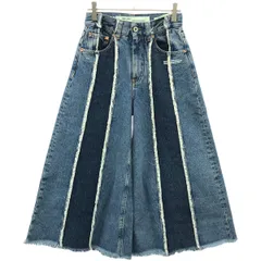 OFF-WHITE オフホワイト 再構築クロップドデニムパンツ OWYA002R18386021 インディゴ 25のサムネイル