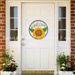 ガーデンオブジェ ドア飾り ヒマワリ ウェルカムサイン 金属 庭 フラワー かわいい 向日葵 ガーデニング 雑貨 ガーデン雑貨 ガーデンインテリア ガーデン インテリア 庭の装飾 お洒落 おしゃれ 8-14