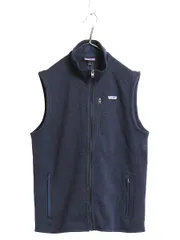 【お得なクーポン配布中!】 パタゴニア ベターセーター ベスト メンズ L 古着 22年製 フリース セーター 前開き フルジップ アウトドア 重ね着 ワンポイント ネイビー