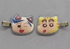 【中古】アクセサリー(非金属) 野原しんのすけ＆風間トオル(イエロー) 立体アクリル前髪クリップ2P 「クレヨンしんちゃん」