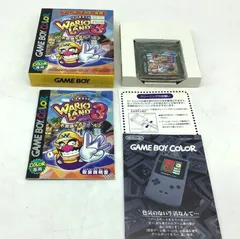 6348 【箱説付き・動作品】GBC ワリオランド3 不思議なオルゴール ゲームボーイカラーソフト