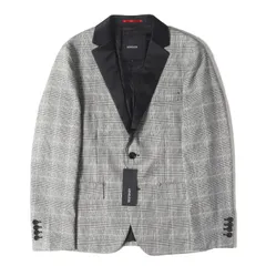 【新品】LOVELESS ラブレス ジャケット ブラック ホワイト 黒白 サイズ:S | グレンチェック ストレッチ テーラードジャケット | アウター ブレザー 上着【メンズ】