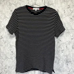 美品<!-利用不可文字-!>UNIQLO INES DE LA FRESSANGE ユニクロ　ニットカットソー　【3XL】　Tシャツ　半袖　ボーダー　黒　白　ブラック　ホワイト　ストレッチ　スリット　ゆったり　春夏　リブ