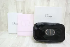 未使用 Dior ディオール ノベルティポーチ 卓上ミラー セット ブラック ピンク ロゴ レザー セット