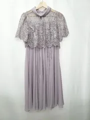 ◇ Θ Ba Dre バドレ レース 半袖 膝下丈 ドレス ワンピース サイズ9 ピンク系 レディース E  【1508060008787】