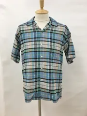アーバンリサーチ URBAN RESEARCH 半袖シャツ M チェック リネンxコットン 開襟 2509WR047