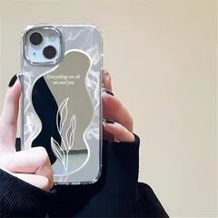 iphone15pro max ケース 韓国 おしゃれ 鏡 花 個性 創意 人気順 アイフォン15pro max ケース あいふぉん15pro max ケース 透明なエッジ シルバー ミラー付き iphone ケース 全面保護 超軽量 薄型 スマホカバー スマ