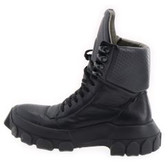 Rick Owens (リックオウエンス) TRACTOR DUNK BOOTS トラクターダンクブーツ レースアップハイカット レザーシューズ ブラック RU18F1875 LPO