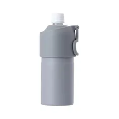 【新着商品】アトラス ペットボトルホルダー 水筒 保冷 ペットボトルクーラー 500ml 650ml 真空断熱 グレー 折りたたみ ハンドル 取っ手付き ボトルインボトル ABIB-EGY 1