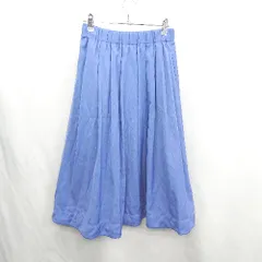 ◇ ⊂ UNITED ARROWS green label relaxing ロング丈 フレア スカート サイズ36 ブルー系 レディース E  【1412090025952】