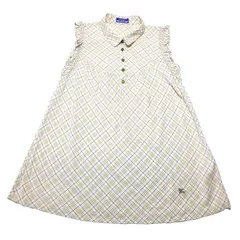 バーバリー ブルーレーベル フリル ノースリーブ チュニック ブラウス ノバチェック 38サイズ Burberry