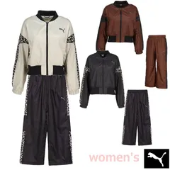 【新品】【送料無料】【上下セット】puma（プーマ） レディース ウィメンズ ト  裏起毛トリコット ウーブン ジャケット + パンツ レディース パンツ セットアップ 上下組  WINDCELL 防寒 防水 防風 パンツプーマ 　526099-526100