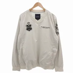 パーリーゲイツ PEARLY GATES ウインドブレーカー スニード ゴルフウェア Vネック 1989 PG ロゴプリント 6 ベージュ /FFのサムネイル