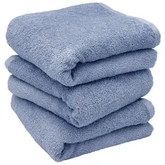 hiorie(ヒオリエ) ミニバスタオル 日本製 ホテルスタイルタオル 3枚セット ホテルブルー 50×100cm 無地 瞬間吸水 小さめ タオル セット 耐久性 綿100% 【選べる18色】 泉州タオル 1