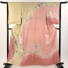 螺鈿作家 藤本隆士 辻が花 訪問着 螺鈿細工 共八掛 正絹 着物 新品 さが美謹製 螺鈿作家 藤本隆士 落款 優彩錦“華を湛え光に