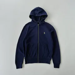 ラルフローレン　スウェット　ジップアップ　パーカー　ポニー刺繍ロゴ　Polo Ralph Lauren zip foodie navy T1946 B5
