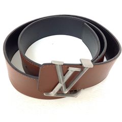 LOUIS VUITTON ルイヴィトン　メンズベルト　リバーシブル　ロゴLVバングル　M9232  サイズ90/36  ブラウン×ブラック