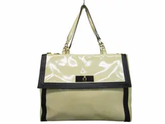ケイトスペード KATE SPADE エナメル ハンドバッグ ワンショルダー A4収納可能 クリーム ■GY14