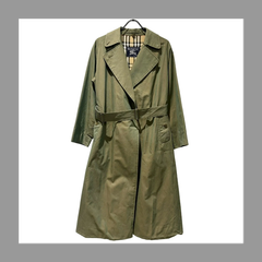 Burberry's  ①③ 70-80s Vintage 一枚袖 タイロッケンコート レディース 玉虫 ー