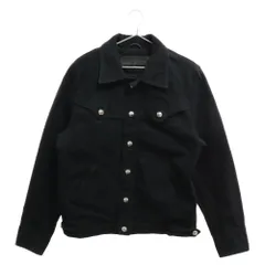 CHROME HEARTS (クロムハーツ) 袖フローラルクロスパッチ バックフレアニー ブラックデニムジャケット ブラックのサムネイル