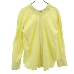 IHATOV イーハトーブ 日本製 長袖 ストレッチ シャツ FREE イエロー系 比翼 レディース 古着