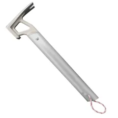 【在庫処分】キャンプ キャンプ 野外 登山 アウトドア フェス アウトドア テント 安全 工事 設営用具 ペグ打ち/抜く 多用 アウトドア用 ハンマーキャンプ 屋外キャンプ、ハイキング ハンドル アルミニウム 軽量 ヘッド ステンレス製 (アルミ製シルバー)