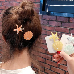 ヘアアクセ 人魚姫 マーメイド 貝殻 ヒトデ パール かわいい おしゃれ キッズ 髪留め アクセサリー レディース