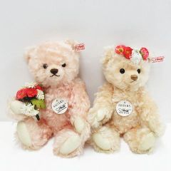 steiff シュタイフ テディベア sisters シスターズ 限定品 1500体 白タグ 赤文字 2004年 22cm 24cm ピンク系 ぬいぐるみ Z0001-0415③