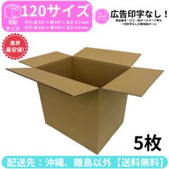 段ボール ダンボール 箱 120サイズ 5枚セット 新品 国産 梱包材 梱包資材