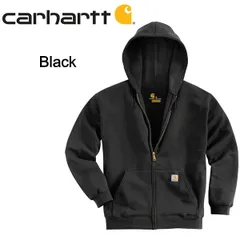 【新品】カーハート パーカー ブラック Carhartt フルジップパーカー フード スウェット MIDWEIGHT HOODED K122 メンズ
