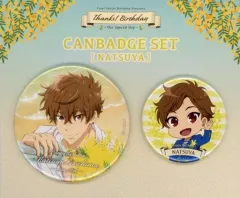 【中古】バッジ・ピンズ 桐嶋夏也 Thanks! Birthday 缶バッジセット(2個セット) 「Free! Series Birthday Presents」