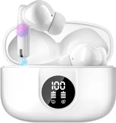 【2023新設計 Bluetooth5.3技術 蓋を開けたら接続】 イヤフォン ヘッドセット 最大55時間再生 Hi-Fi AAC ENC iPhone/Android適用 Type‐C急速充電通勤WEB会議/通勤/通学/テレワーク/IOS/Android対応