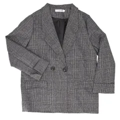 ☆ グレー ☆ Mサイズ ☆ ジャケットレディース 秋 春 テーラードジャケット レディース テーラード ジャケット チェック ロング丈 大きいサイズ 冬 秋冬 カジュアル オフィス 通勤 ビジネス ライトアウター オシャレ かわいい おしゃれ