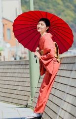 正絹 小紋 紅型風 身丈167㎝ 裄69㎝ Kー496 - メルカリ